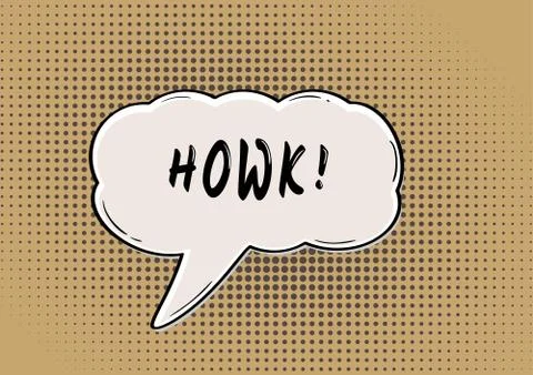 HOWK comic bubble Stock Illustration