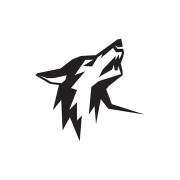 Howling alpha wolf. Vector illustration. Illustrazione stock