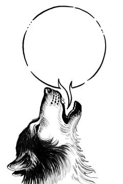Howling wolf Stock Illustration