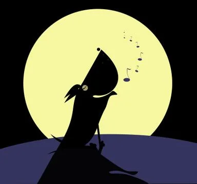 Howling wolf or dog Stock Illustration