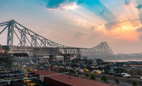 Howrah bridge. Stock Photos