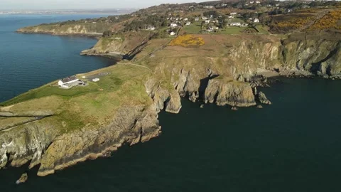 "Howth Cliff Walk and Baily Lighthouse in Dublin" Stock Footage 166624596