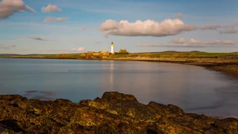 Hoy High Lighthouse in Graemsay in Orkney Hd Time Lapse Stock-Footage 256083143