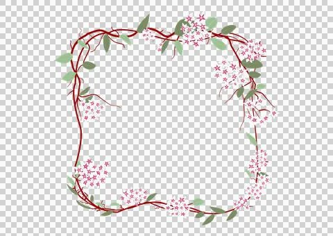 Hoya flower frame isolated on transparency background Stock Illustration