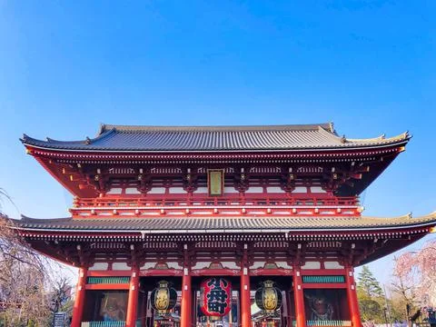 Hozo mon - gate with dreadful guards and waradji Stock Photos