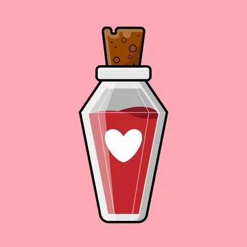 HP Boost Potion Game Item Stock Illustration