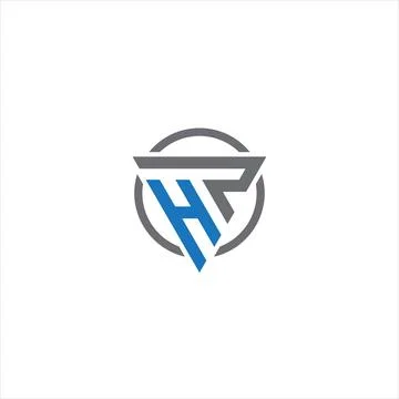 HP Letter monogram Initial flat Unique modern flat abstract logo design. HP.. Stock Illustration