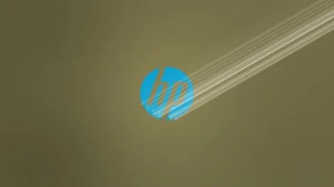 HP Logo Light Reveal. Golden Stock Footage 157698407