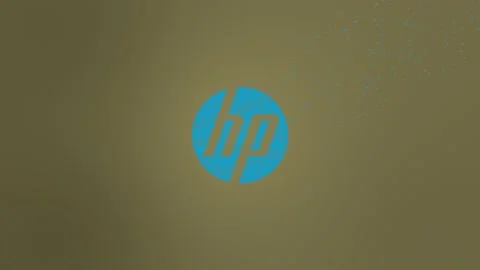 HP Logo Wind Dissolve. Golden Stock Footage 157699202