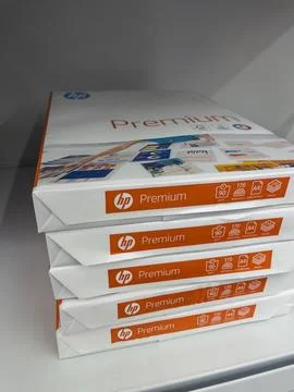 HP Premium A4 Paper Pack for High-Quality Printing Stock Photos