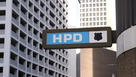 HPD Sign Stock Footage 89287841