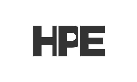 HPE logo design template with strong and modern bold text. Initial based ve.. Stock Illustration