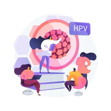 HPV education programs abstract concept vector illustration. Stock Illustration