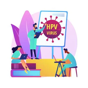HPV education programs abstract concept vector illustration. Stock Illustration