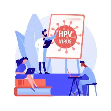 HPV education programs abstract concept vector illustration. Illustrazione stock