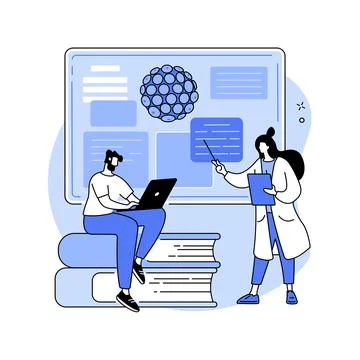 HPV education programs abstract concept vector illustration. 스톡 일러스트