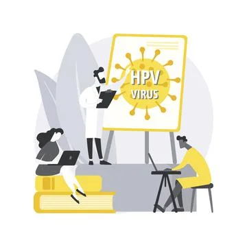 HPV education programs abstract concept vector illustration. Stock Illustration