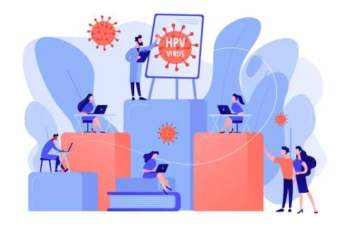 HPV education programs concept vector illustration Illustrazione stock