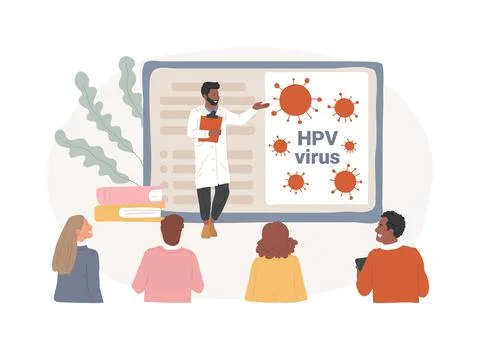 HPV education programs isolated concept vector illustration. Stock Illustration