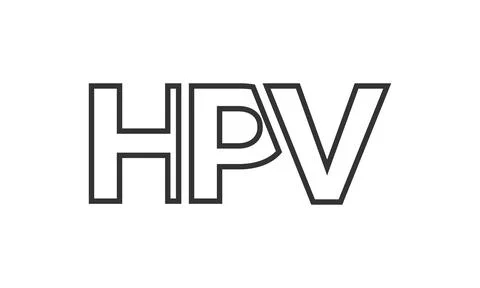 HPV logo design template with strong and modern bold text. Initial based ve.. Stock Illustration