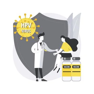 HPV vaccination abstract concept vector illustration. 스톡 일러스트