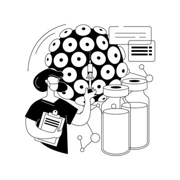 HPV vaccination abstract concept vector illustration. 스톡 일러스트