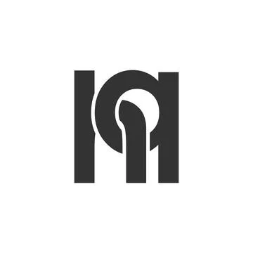 HQ creative geometric initial based modern and minimal logo. Letter h q tre.. 스톡 일러스트