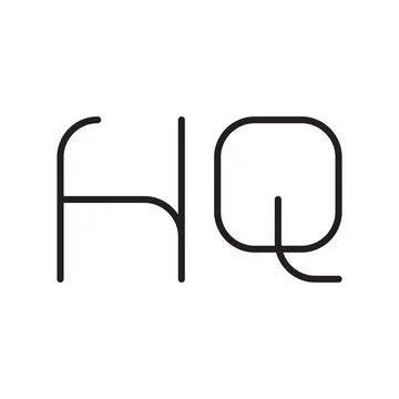 Hq initial letter vector logo icon Stock Illustration