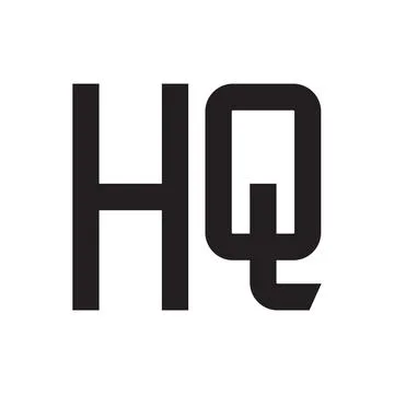 Hq initial letter vector logo icon Illustrazione stock