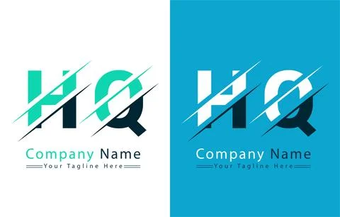 HQ Letter Logo Vector Design Template Elements Stock Illustration