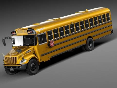 HQ LowPoly IC CE Series Schoolbus 2015 ~ 3D Model #96459284