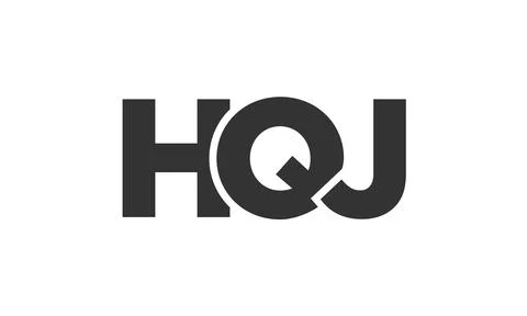 HQJ logo design template with strong and modern bold text. Initial based ve.. Illustrazione stock