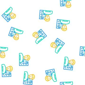 Hql highly qualified lead vector seamless pattern Stock Illustration