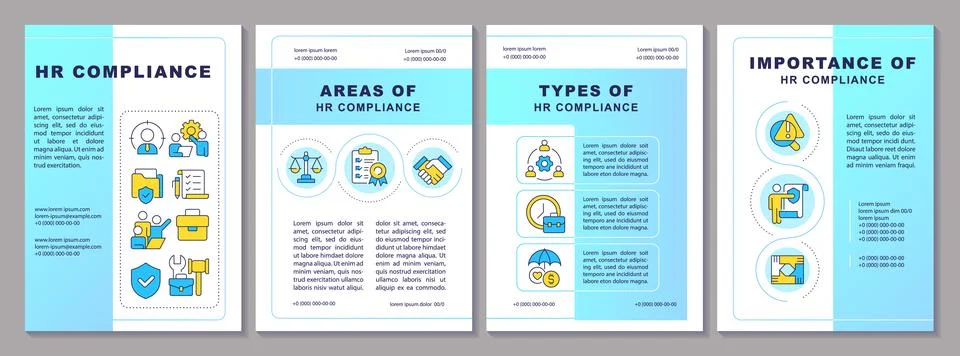 Hr compliance brochure layout Illustrazione stock