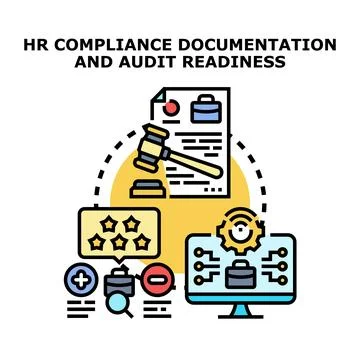Hr compliance documentation and audit readiness vector concept Stock Illustration