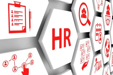 HR concept cell background 3d illustration Stock Illustration