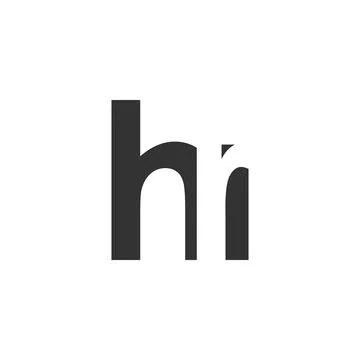 HR creative geometric initial based modern and minimal logo. Letter h r tre.. 库存插图