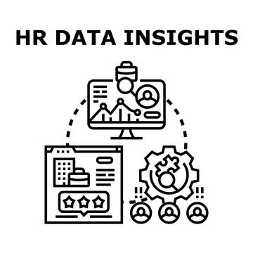 Hr data insights analyzing workforce analytics management イラスト素材