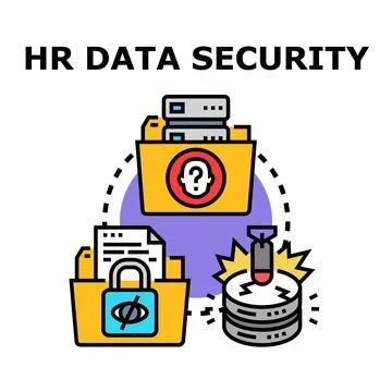 Hr data security protecting sensitive human resource information Stock Illustration