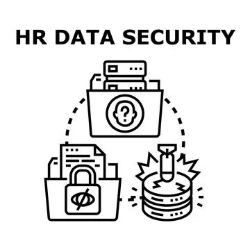 Hr data security protecting sensitive human resource information Stock Illustration