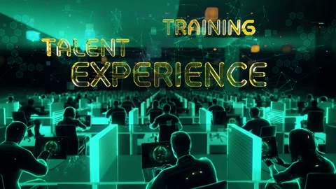 HR with digital technology hitech concept Stock Footage 141842232