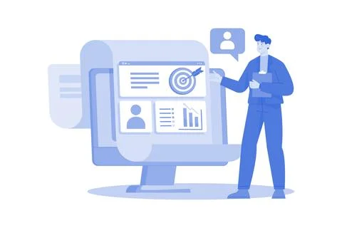 HR director developing retention plans. Illustrazione stock