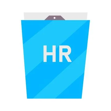 HR folder semi flat color vector object 스톡 일러스트