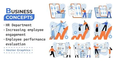 HR Human Resources department work. HR manager looking for new job candidate and イラスト素材