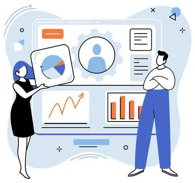 HR Human Resources department work. HR managers looking for new job candidate Stock-Illustration