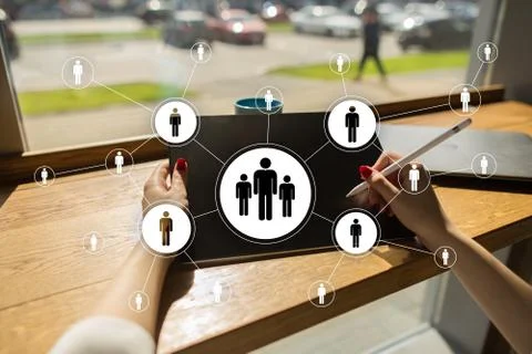 HR Human resources management. Recruitment, Hiring, Team Building. Organisation Stock Photos