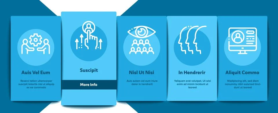 Hr Human Resources Onboarding Elements Icons Set Vector イラスト素材