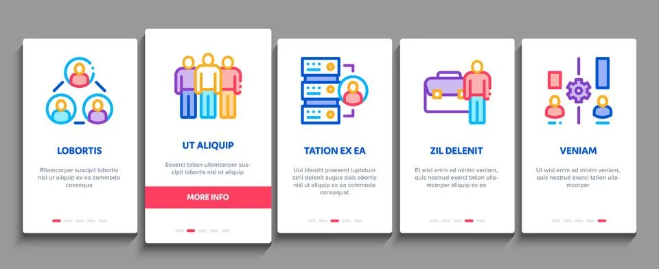 Hr Human Resources Onboarding Elements Icons Set Vector 스톡 일러스트