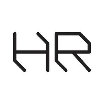Hr initial letter vector logo icon Stock-Illustration