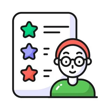HR job interview process illustrations showing candidate profile Stockillustratie